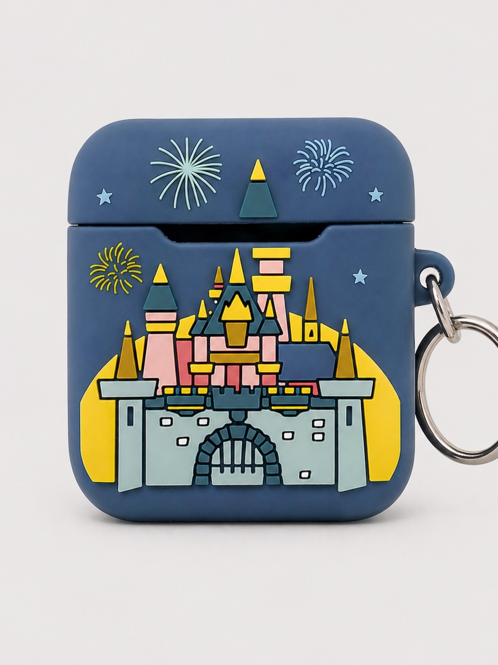 Disney AirPods Case with Blue, Yellow & Pink Castle Design